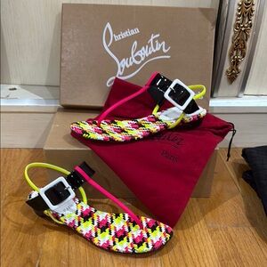 Christian Louboutin Neon Patterned Sandals